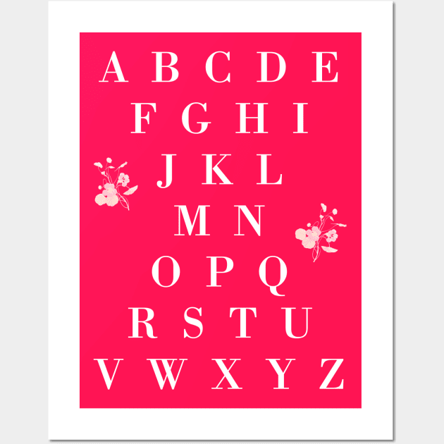 English Alphabet with Flowers Wall Art by TheDaintyTaurus